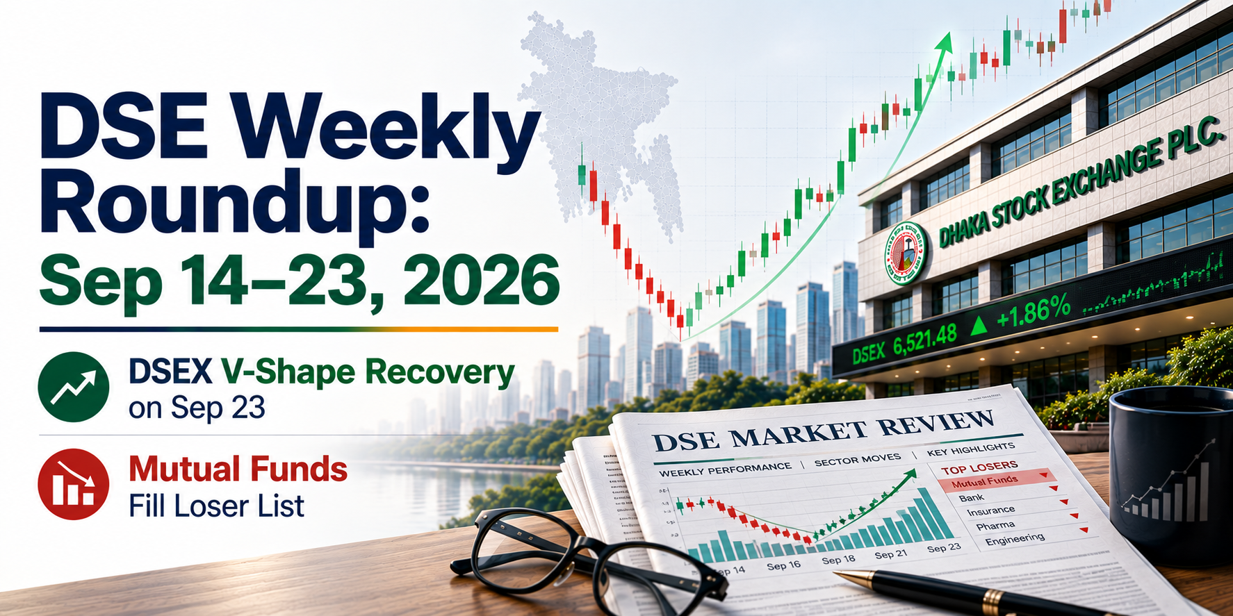 DSE Weekly Roundup: Sep 14-23, 2026 - DSEX V-Shape Recovery on Sep 23, Mutual Funds Fill Loser List